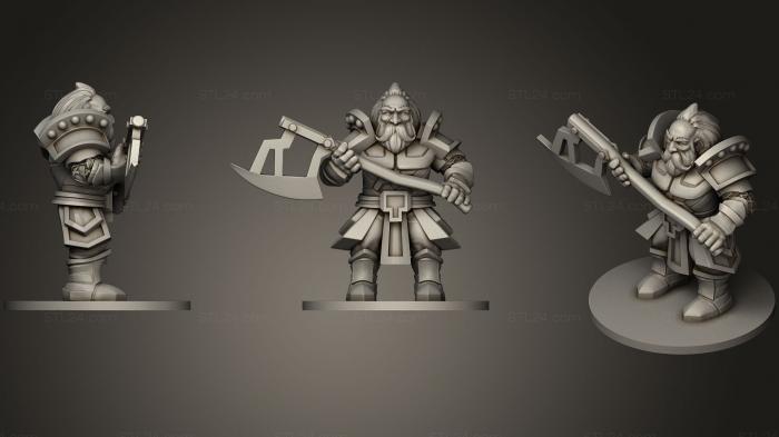 Figurines simple (Dwarf Warrior Mini, STKPR_0395) 3D models for cnc